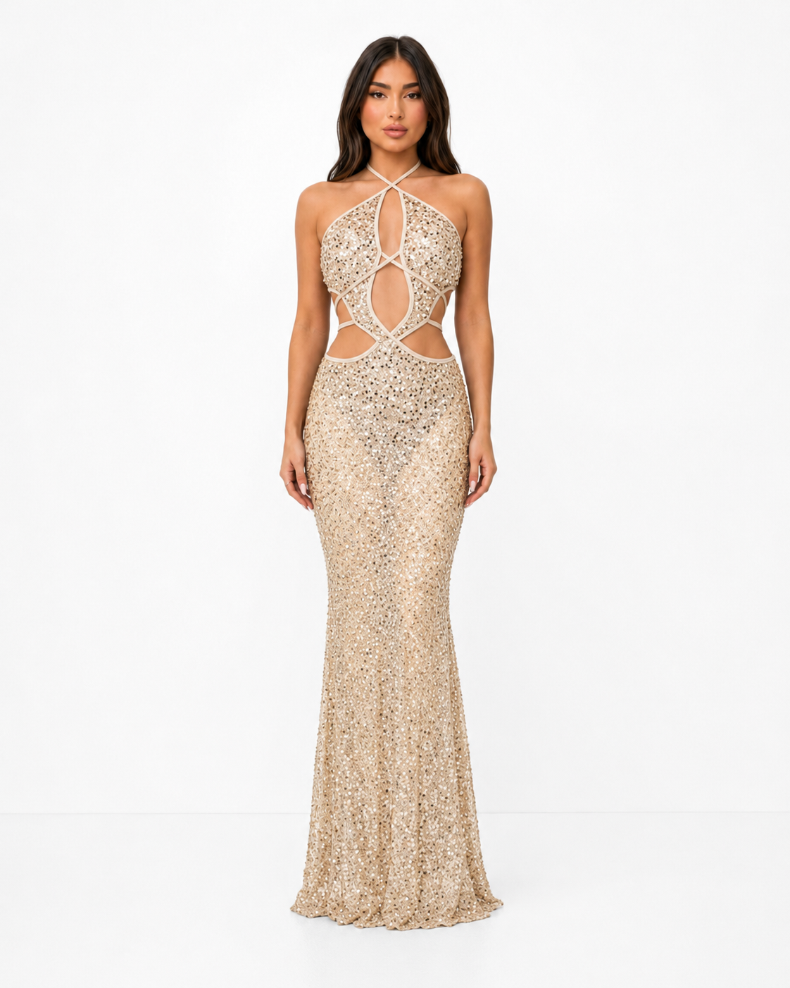 Vestido Largo Élite Champagne