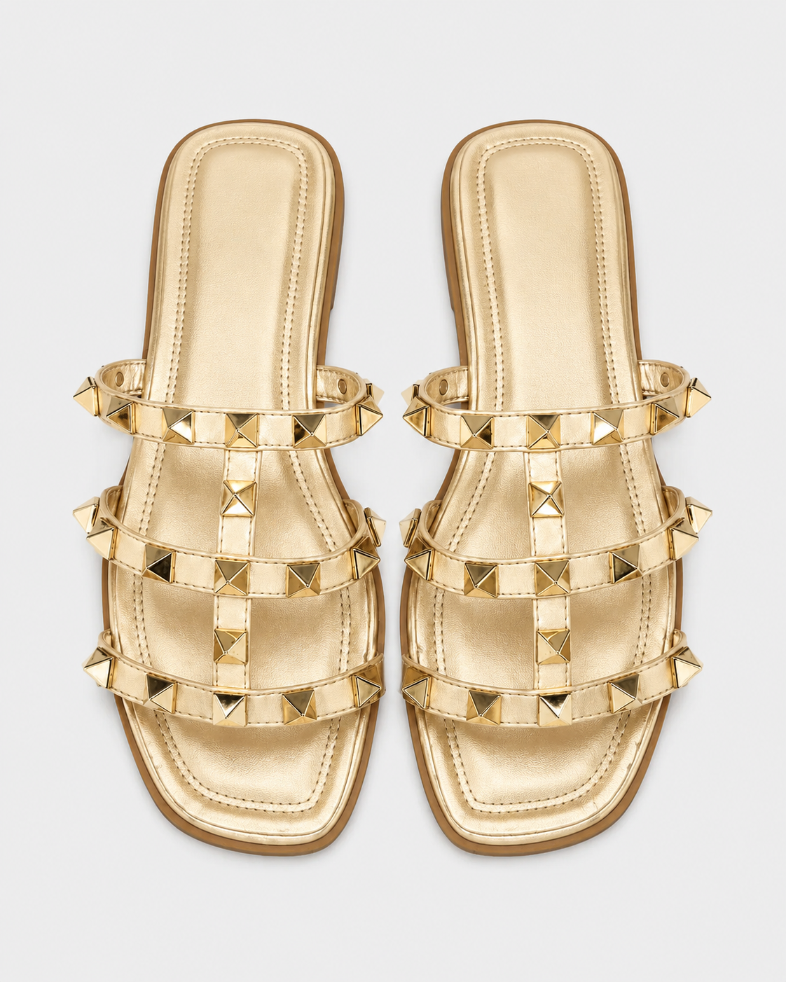 Rome Studs Golden Sandal