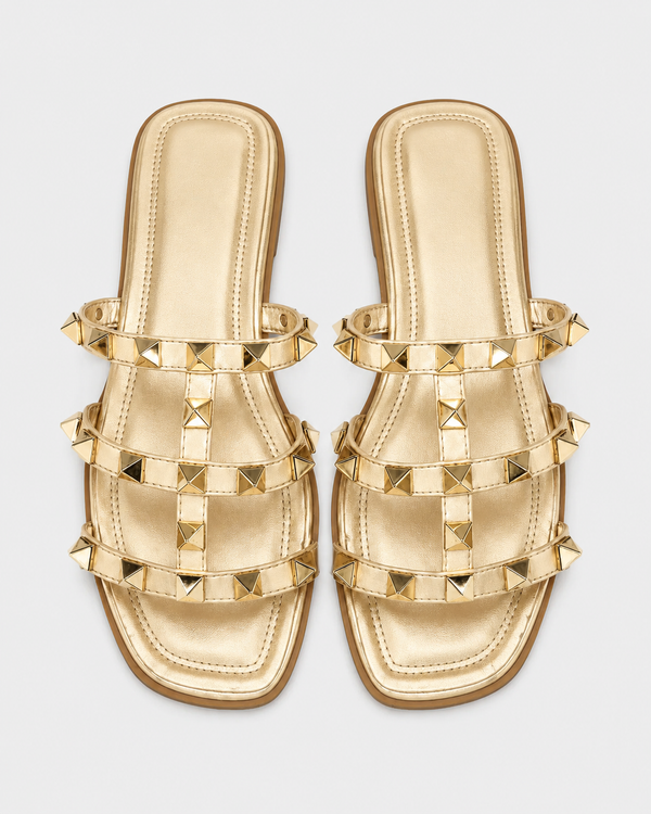Rome Studs Golden Sandal