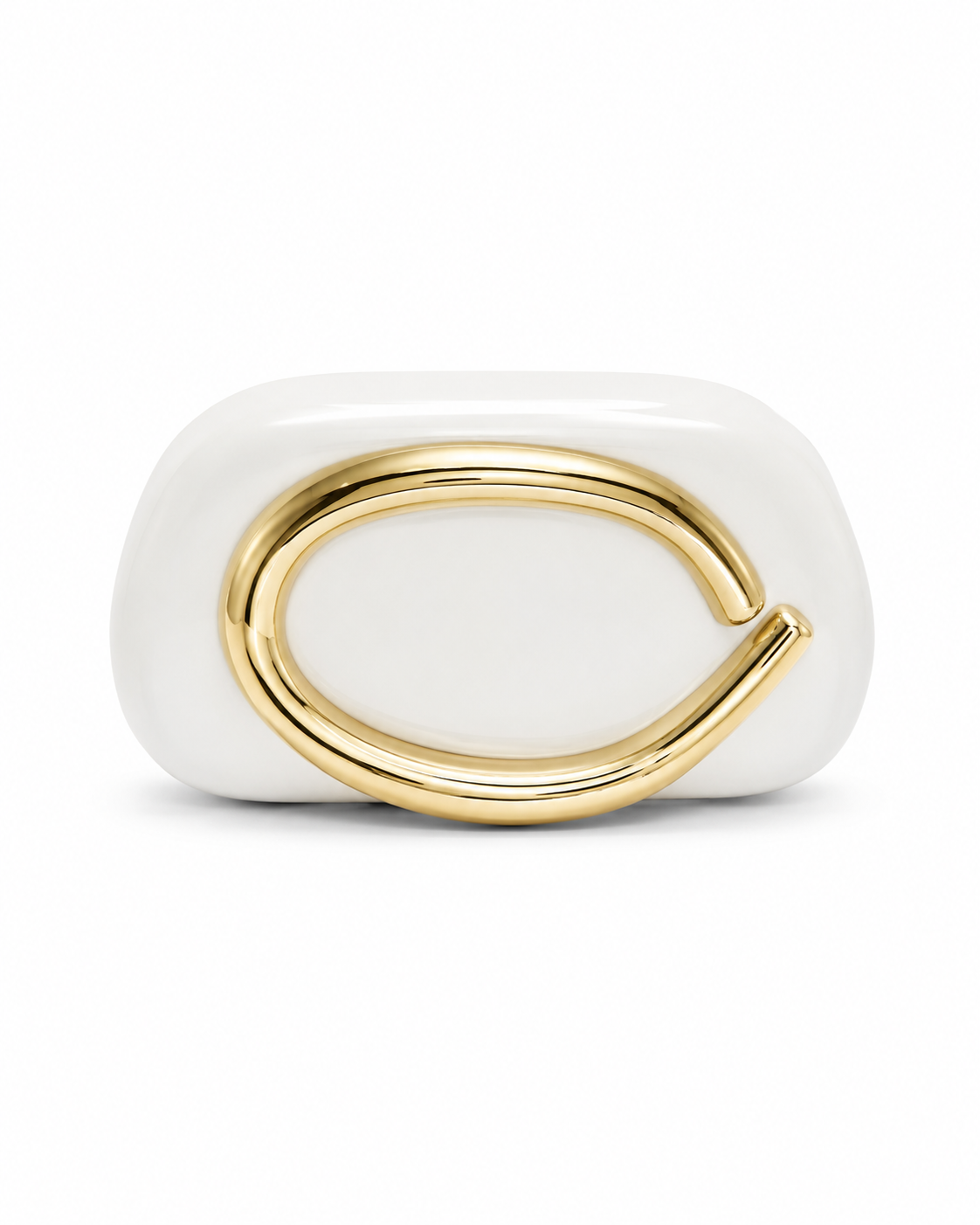 Elodie White Clutch