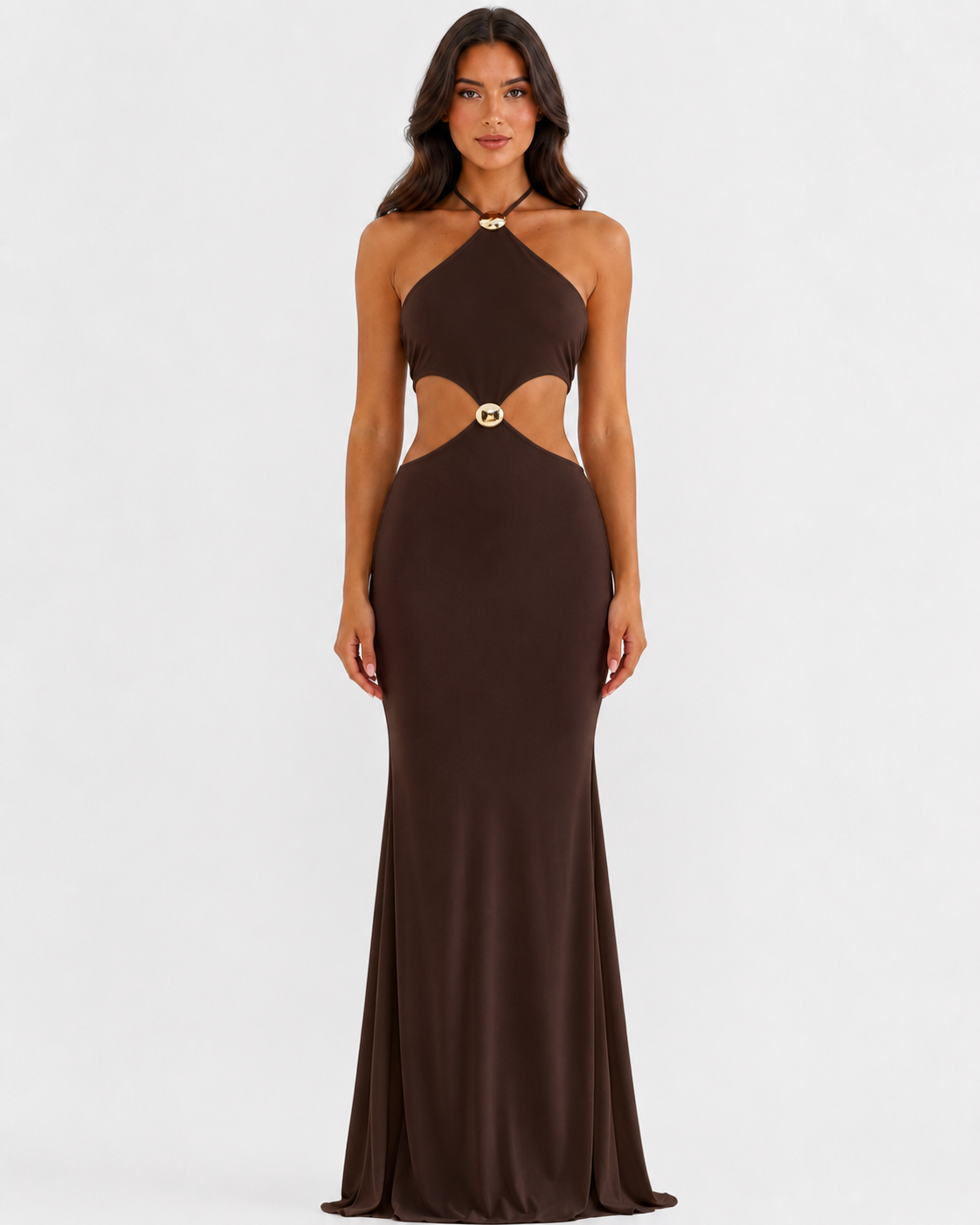 Elara Brown Dress