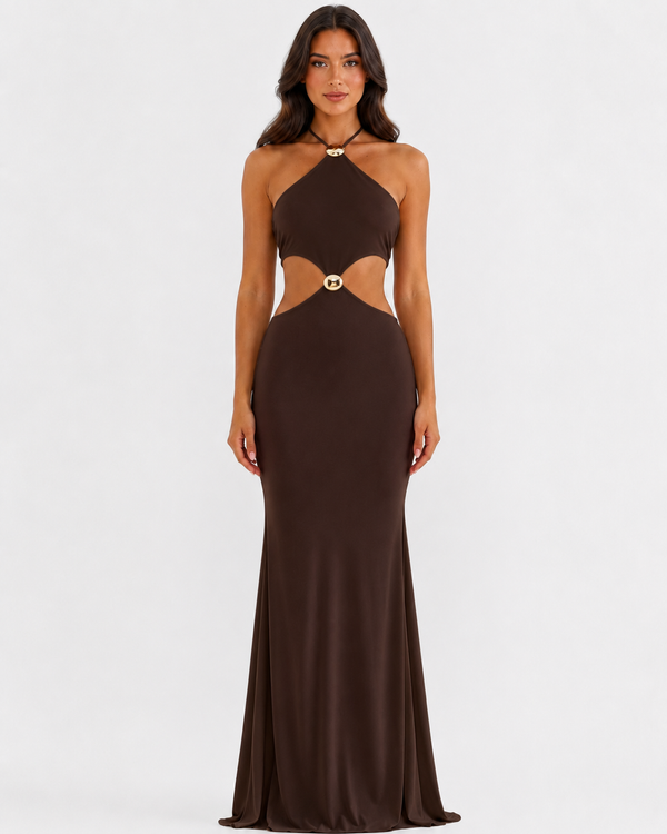 Elara Brown Dress