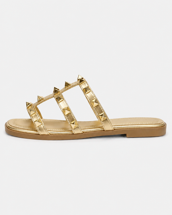 Rome Studs Golden Sandal