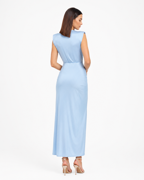 Vestido Midi Isabella Azul Cielo