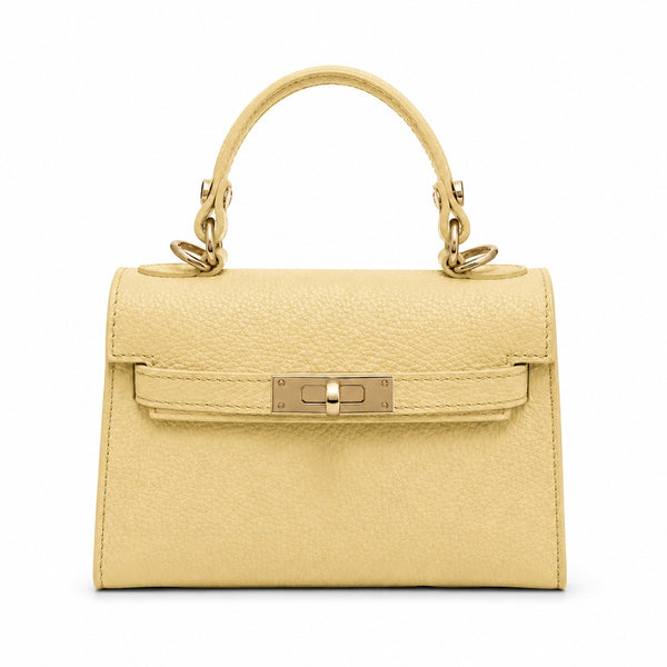 Yellow Leather Capri Bag