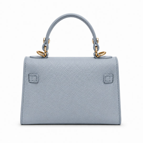 Capri Sky Blue Leather Handbag