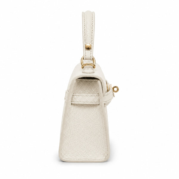 Capri White Leather Bag