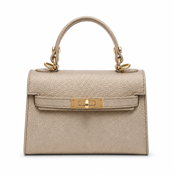 Capri Taupe Leather Handbag