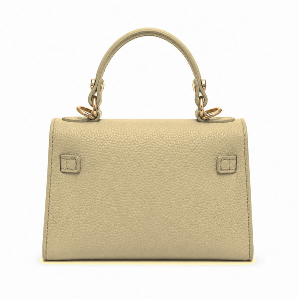 Capri Taupe Leather Handbag