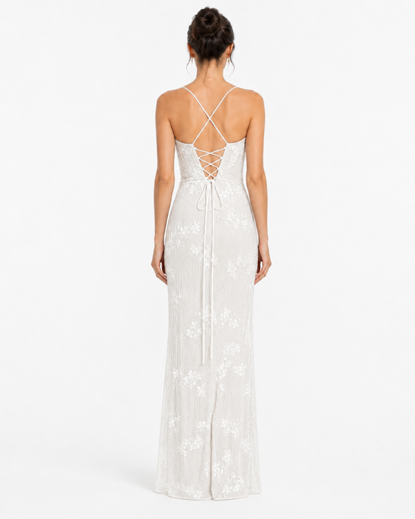 Nocturne White Long Dress