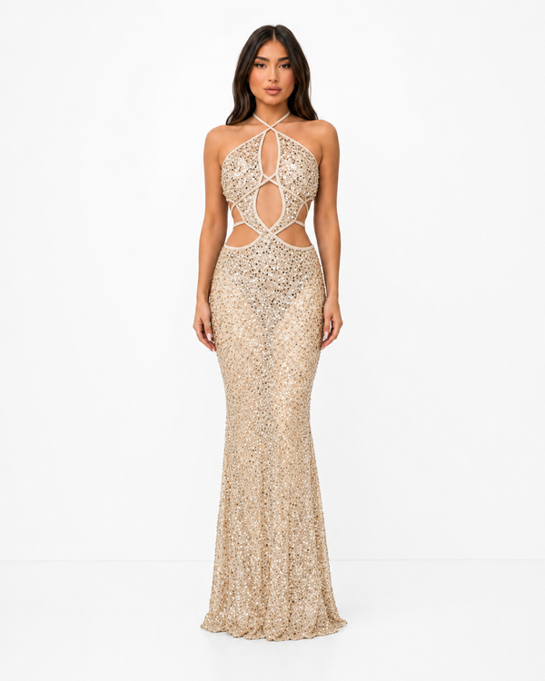 Vestido Largo Élite Champagne