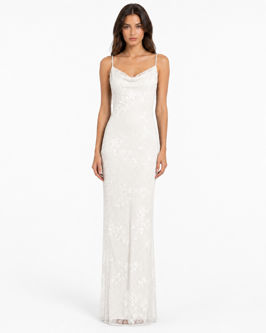 Nocturne White Long Dress
