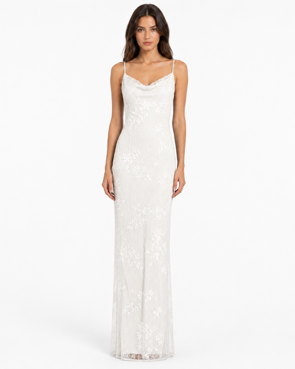 Nocturne White Long Dress