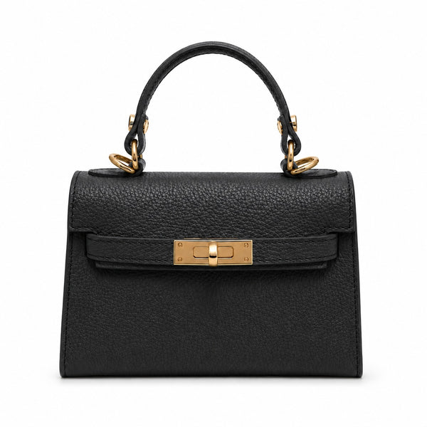 Capri Black Leather Bag